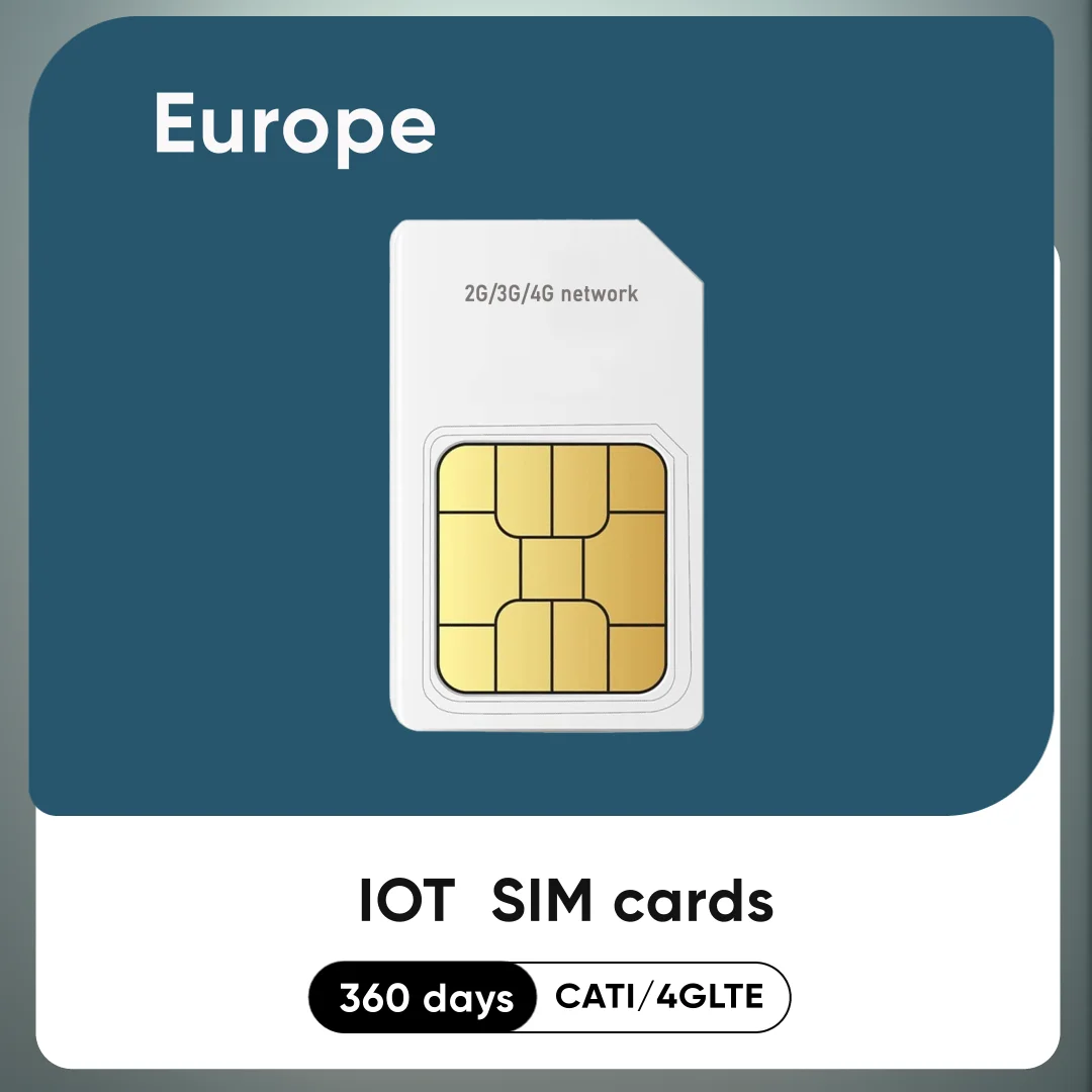 유럽 4G GPS 트래커 IOT SIM 카드, 로밍 데이터, 1GB 장치, M2M 칼라, 365 일 서비스