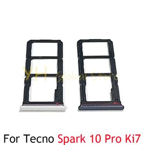 Tecno Spark 10 Pro Ki7 용 심 카드 슬롯 트레이, 거치대 심 카드 수리 부품