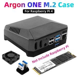 Argon ONE M.2 케이스 라즈베리 파이 4 모델 B M.2 SATA SSD-USB 3.0 보드 지원 UASP 내장형 팬 알루미늄 케이스