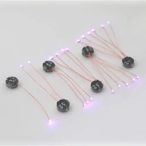 유선 LED 마그네틱 제어 램프, 5cm 자석 조명 모델, 배터리 포함, DIY 자동차 장난감 조명, 디오라마 재료 만들기, 건다 로봇