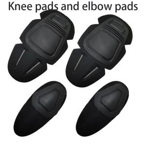 군사 전술 g2 g3 개구리 정장 무릎 패드 및 팔꿈치 지원 Paintball Airsoft Kneepad 보간 무릎 보호대 세트