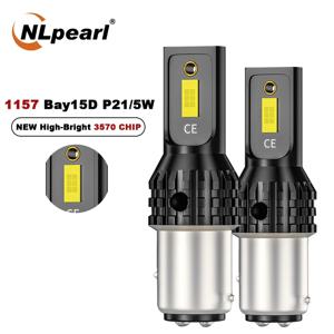 Nlpearl 1x 신호 램프 P21/5w Bay15d 1157 Led 전구 3570 SMD P21w Led 1156 Ba15s Bau15s Py21w 자동차 방향 지시등 브레이크 라이트 12V