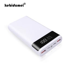 Kebidumei 듀얼 USB 마이크로 USB 유형 C 보조베터리 쉘 5 볼트 DIY 4/6*18650 케이스 배터리 충전 저장 상자