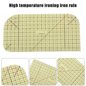 다림질 눈금자 측정 도구 뜨거운 패치 워크 재단사 공예 헝겊 절단 눈금자 DIY 바느질 도구