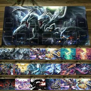 유희왕 결투 괴물 Playmat 파란 눈 궁극적 인 용 어두운 마술사 TCG CCG 매트 마우스 패드 트레이딩 카드 게임 매트 + 무료 가방