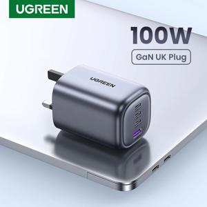 UGREEN 영국 플러그 GaN 100W 65W 빠른 충전기 Macbook 태블릿에 대 한 빠른 충전 아이폰 Xiaomi USB Type C PD 충전 아이폰 13