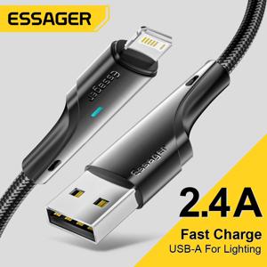 Essager 아이폰 13 12 11 프로 맥스 XR XS 8 7 6s 5 플러스용 USB 케이블, 아이폰 고속 충전 와이어, 충전 케이블 코드