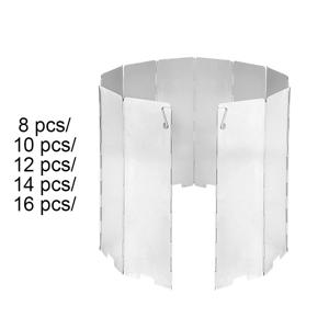 가스 스토브 바람막, 야외 캠핑 피크닉 요리 버너, 방풍 스크린, 알루미늄 합금, 8 10 12 14/16 플레이트