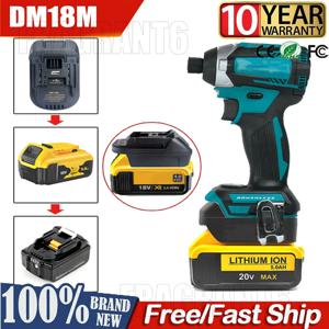 밀워키용 리튬 이온 배터리 어댑터, Dewalt 18v 20v, Makita Bl1830 Bl1850 배터리로 변환, DM18M 전동 공구