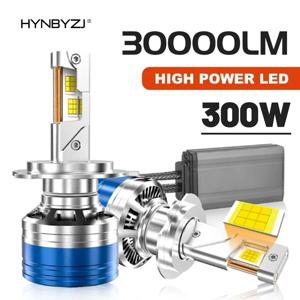 HYNBYZJ 300W H7 H4 H11 LED 헤드라이트, 고출력 Canbus H1 H8 H9 9005 HB3 9006 HB4 9012 HIR2 터보 램프, 6000K 자동차 조명