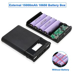 4*18650 보조베터리 케이스 외부 15000mAh 배터리 충전 저장 상자 쉘 배터리없이 DIY 전원 쉘 아이폰 Xiaomi