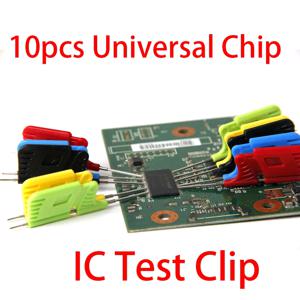 범용 IC 칩 마이크로 IC 클램프, SOP SOIC TSSOP SSOP MSOP PLCC QFP TQFP LQFP SMD IC 칩 핀 클립, DIP 로직 분석기, 10 개