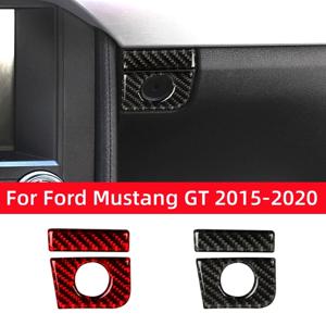 포드 머스탱 GT 2015-2021 자동차 액세서리, 탄소 섬유 인테리어 자동차 부조종사 보관함, 스위치 패널 커버 트림 스티커