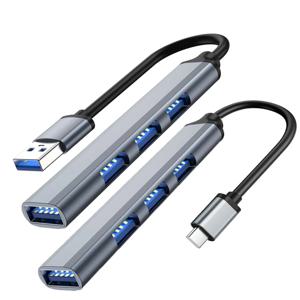 USB 3.0 허브 도크 C타입 3.1 멀티 USB 분배기 OTG 어댑터, 샤오미, 화웨이, 레노버, 맥북 프로용, USB 3.0 2.0 포트, 4 포트