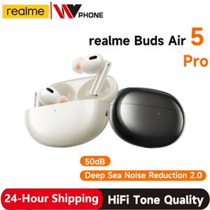 글로벌 버전 Realme 버즈 에어 5 프로 TWS 이어폰, 액티브 노이즈 캔슬링, LDAC 무선 헤드폰, 50dB