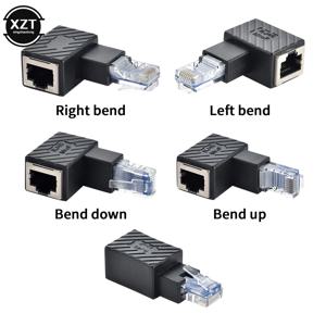 이더넷 네트워크 케이블 커넥터 확장기, RJ45 수-암 변환기, 90 도 익스텐션 어댑터, Cat5 Cat6 LAN