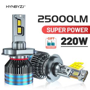 HYNBYZJ LED 전구 Canbus, 자동차 헤드라이트 라이트, 6000K, 220W, 25000LM, H4, H7, H11, H1, H8, HB3, HB4, HR2, 9005, 9006, 9012, H13, 9007, 9008