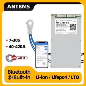 스마트 ANT BMS 리튬 이온 LiFePo4 LTO 배터리, 블루투스 내장, 7S ~ 16S, 20S, 22S, 30S, 1050A, 300A, 80A, 600A, 8S, 10S, 12S, 13S, 14S, 밸런스