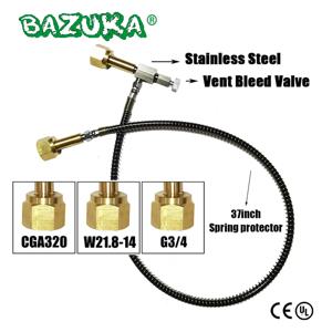 이산화탄소 충전 리필 스테이션 충전 어댑터, 37 인치 호스 W21.8-14 G3/4 CGA320 소다 실린더 커넥터 포함, 등산 다이빙