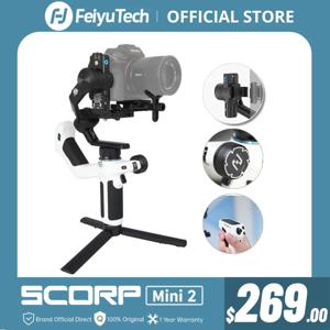 FeiyuTech SCORP Mini-2 올인원 3 축 핸드헬드 짐벌 스태빌라이저, 소니 A7III 고프로 12 아이폰 15 프로 AI 트래커, 공식