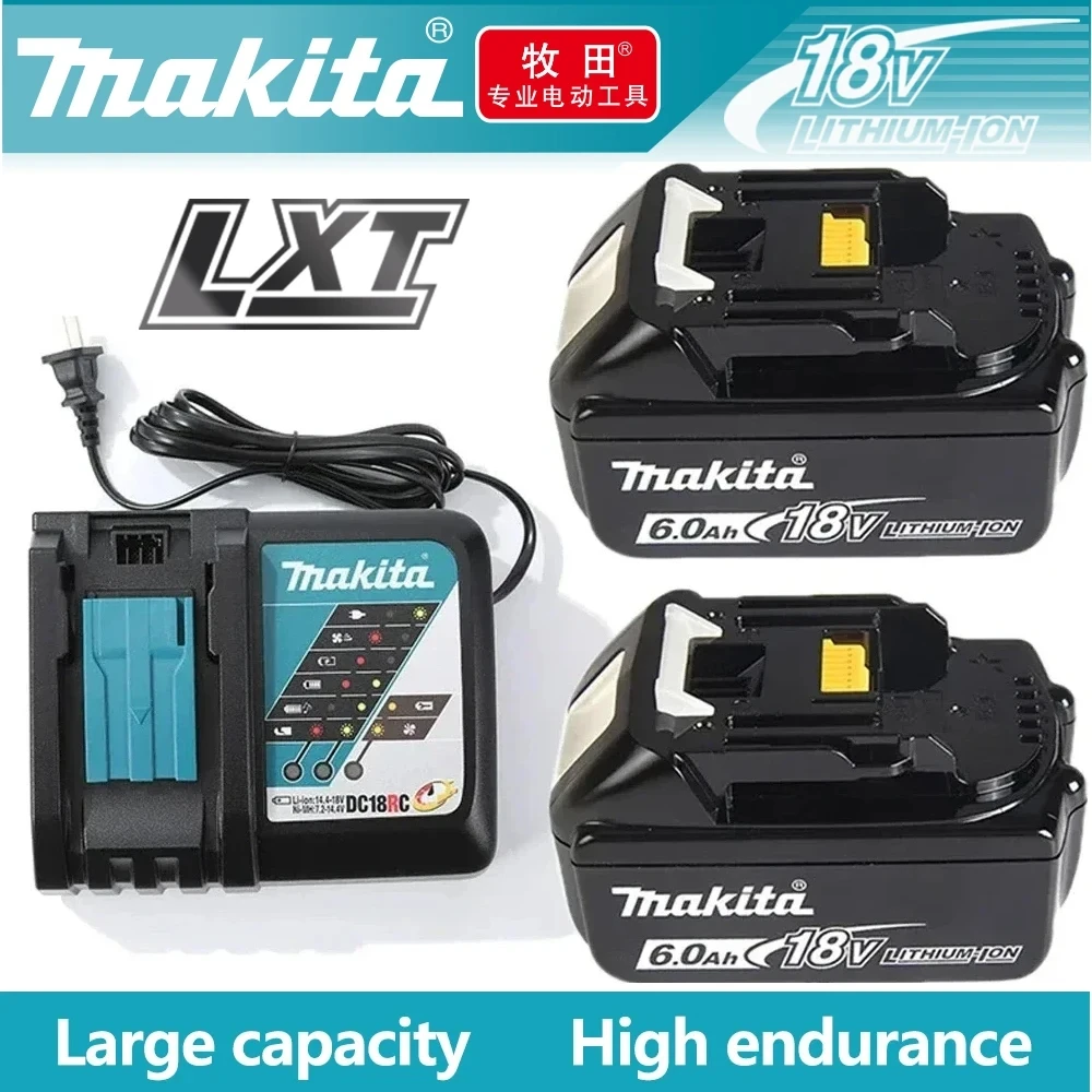 마키타 충전식 전동 공구 배터리, 교체형 LED 리튬 이온, 6.0 Ah 18V LXT BL1860B BL1860BL1850 BL1830, 100% 정품