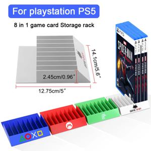 8 in 1 게임 카드 케이스, PS5 스토리지 디스플레이 랙 게임 카드 베이스, PS4 CD 거치대 CD 스토리지 박스, 맞춤형 디스플레이 선반