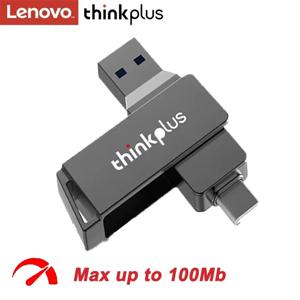 Thinkplus 3.1 타입 C OTG USB 플래시 드라이브, PC용 펜 드라이브 스틱 디스크 키 메모리, 32GB, 64G, 128 256, 512 GB