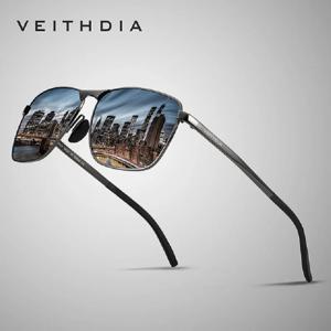 VEITHDIA-브랜드 남성용 빈티지 스포츠 선글라스, 편광 UV400 렌즈 안경 액세서리, 여성용 야외 선글라스, V2462