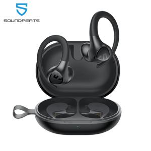 SoundPEATS Wings 2 블루투스 5.3 무선 이어버드, 방수 스포츠 오버이어 후크 이어폰, 터치 앱 제어, 30 시간