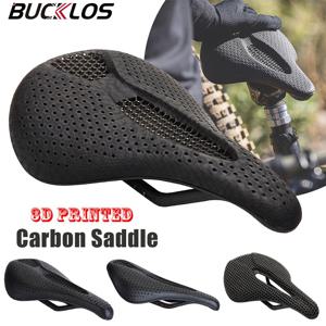 BUCKLOS 3D 인쇄 자전거 새들, 전체 탄소 섬유 자전거 시트 쿠션, 초경량 도로 산악 자전거 새들 탄소 MTB 시트