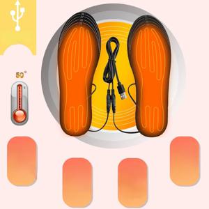 USB 충전식 DIY 온열 깔창, 사이즈 35-46, 맞춤형 전기 신발 패드, 야외 스키 겨울 발 워머