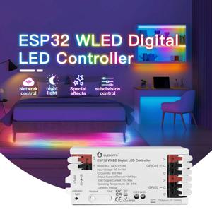 GLEDOPTO ESP32 WLED 컨트롤러, 동적 RGB IC IO33 DIY 앱, 쉬운 와이어링, WS2811, WS2812, SK6812, TM1814, WS2813, WS2815