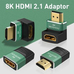 MOSHOU-8K HDMI 2.1 케이블 어댑터, 남성-여성 케이블 변환기, HDTV PS4 PS5 노트북 4K HDMI 익스텐더 여성-여성