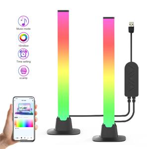 Wiscolor RGB LED 테이블 램프 바 음악 리듬 스마트 앱 제어 데스크탑 조명 TV 백라이트 데스크탑 램프 게이밍 앰비언트 라이트