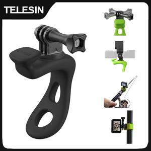 TELESIN 액션 카메라 조절식 실리콘 마운트 미니 유연한 브래킷, Gopro Insta360 DJI 액션 카메라 액세서리