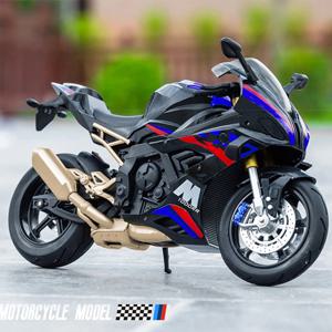 1:10 BMW S1000RR 가와사키 H2R V4S 합금 다이 캐스트 오토바이 모델 차량 컬렉션 사운드 및 라이트 오프로드 오토사이클 장난감 자동차