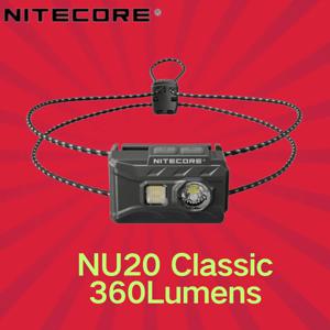 NITECORE NU20 클래식 360 루멘 LED NiteLab UHE LED USB-C 충전식 초경량 헤드라이트