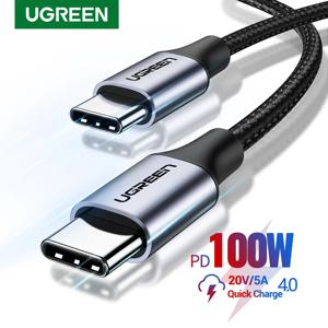 UGREEN USB C 타입-USB C 케이블, 삼성 갤럭시 S24, 아이폰 15, 맥북, 샤오미 PD 고속 충전 충전기, 5A 고속 USB C, 100W