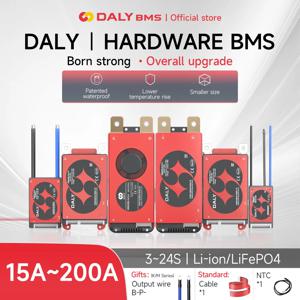 Daly 18650 BMS 10S 36V 12V 24V 48V 4S 6S 8S 13S 14S 16S 리튬 이온 LiFePo4 15A 20A 40A 60A 100A 리튬 배터리용 NTC 포함