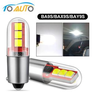 BA9S T4W H6W BAX9S BAY9S H21W Canbus LED 전구 자동차 인테리어 조명, 6SMD 3535 칩 자동 자동차 주차 조명 신호 램프 12V, 2 개