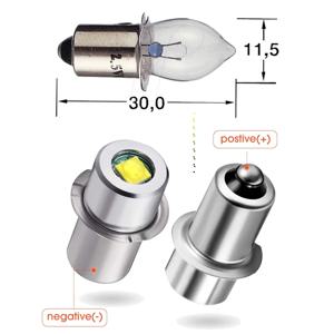 LED 변환 키트 손전등 교체 전구, P13.5S P13 5S, 3W 전구 램프 전구, PR2 P13.5S Maglite