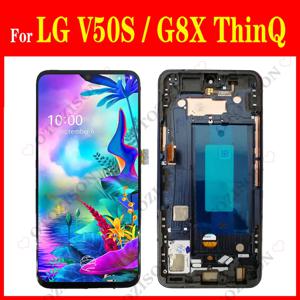 프레임 포함 AMOLED V50S ThinQ 5G LCD 디스플레이, LG V50S LM-V510N V510 LCD 스크린 터치 디지타이저 어셈블리 V60 5G LM-V600 LCD