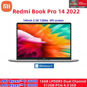 샤오미 RedmiBook Pro 14 2022 노트북, AMD Ryzen R5 6600H/R7 6800H 16G + 512GB SSD, 660M/680M 그래픽 2.5K 120Hz Mi 노트북