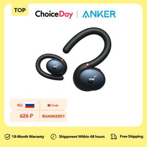 Anker 사운드코어 스포츠 X10 블루투스 5.2 헤드폰, 스포츠 회전 이어 후크, 딥 베이스, IPX7 방수, 땀 방지 스포츠 이어버드