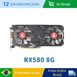 Veineda 그래픽 카드 RX580 8GB 256Bit 2048SP GDDR5 그래픽 RX 580 시리즈 카드 RX580 DisplayPort placa de 비디오