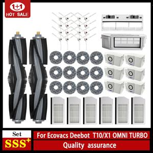 Ecovacs Deebot X1 OMNI / T10 OMNI 액세서리 로봇 진공 청소기 부품 먼지 봉투 헤파 필터 메인 사이드 브러시 걸레 먼지통