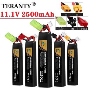 에어소프트 BB 에어 피스톨 전기 장난감 총 부품용 물총, 에어소프트 11.1V, 3S, 2500mAh, 30C 452096 LiPo 배터리, T/Tamiya/XT30 플러그