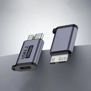 마이크로 B USB C 3.0 수-C 타입 암 어댑터, 외장 하드 드라이브 디스크 HDD 케이블 어댑터용, USB 3.0