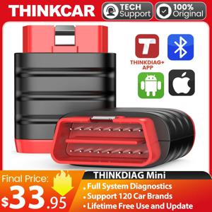 THINKCAR THINKDIAG 미니 OBD2 스캐너, 블루투스, 모든 시스템 진단, 자동차 진단 스캔 도구, 오류 코드 읽기 및 지우기 범용