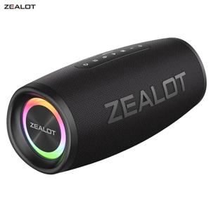 ZEALOT S56 블루투스 스피커, 40W 출력 전원, 우수한 베이스 성능, IPX6 방수, 야외 캠핑